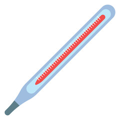 Medical thermometer icon isolated on white background.