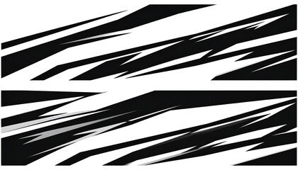 Abstract black and white pattern with dynamic, angular shapes, creates a modern, edgy, and geometric design