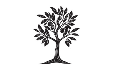 Botanical Leaf Branch Silhouette Illustration for Nature and Design Art