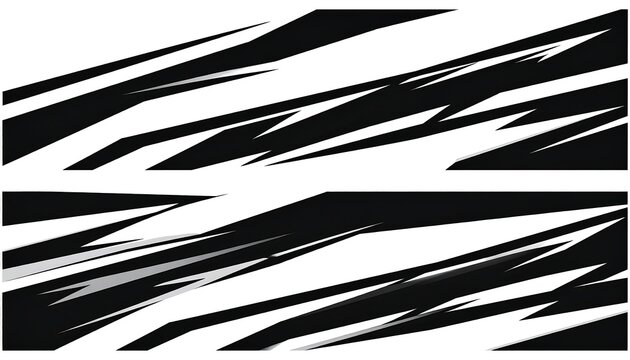 Abstract black and white pattern with dynamic, angular shapes, creates a modern, edgy, and geometric design