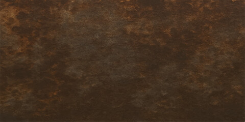 Old, rusty metal texture with a dark brown grunge surface provides a vintage and aged backdrop or wallpaper design