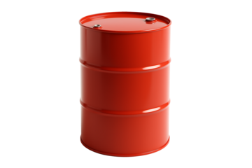 Large Metal Storage Cask with Bungs on Top, Isolated Against a Plain Grey Studio Background