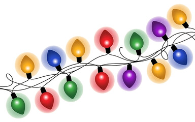 Lights garland christmas string festive season celebration multicolor decor