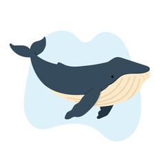 Humpback whale glides gently through ocean depths, whale majesty fills calm blue waters, whale embodies freedom, serenity, and connection to vast marine world and sustainable beauty.