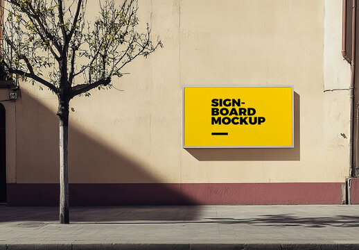 Signboard Mockup Template