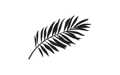 Palm Leaf Silhouette Vector – Tropical Botanical Nature Illustration Design