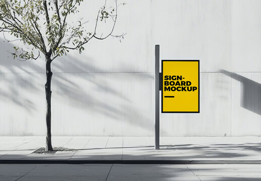 Signboard Mockup Template