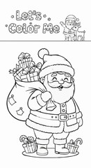 Coloring pages about Santa Claus for Christmas week 