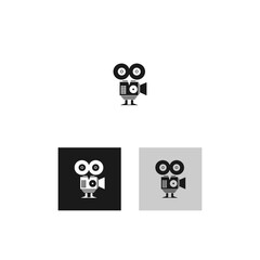 Cartoon camera icon set various styles for graphic design and media projects