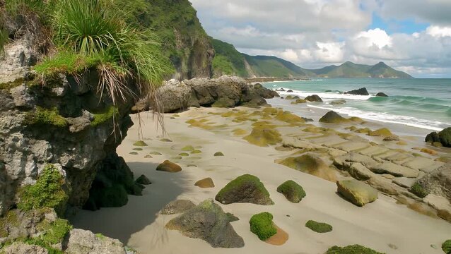 Scenic View of the Coastal Landscape and Ocean at a Designated Global Geopark