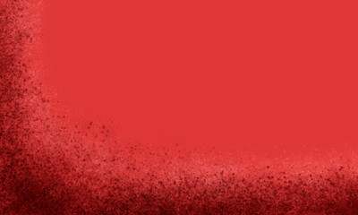 Vibrant red abstract background with grungy dust effect. Digital banner with copy space.