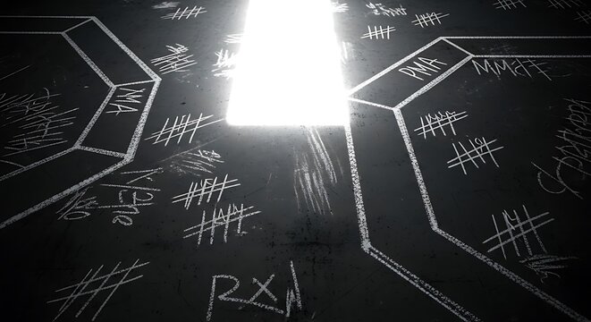 Marks on a Dark Surface with Bright Light