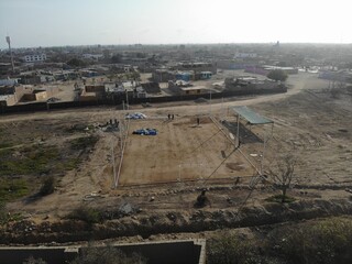 Construcción de campo de fútbol soccer