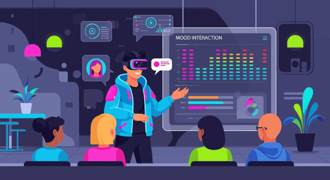 Virtual Reality Training Session: Immersive Learning Experience with Data Visualization