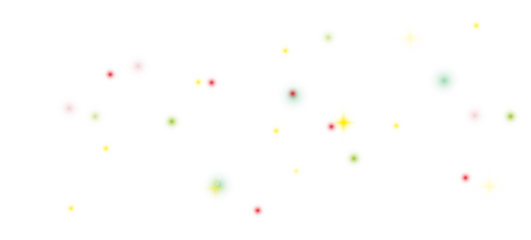 bright red, yellow, green and white sparkles scattered on a black background creating a festive glowing abstract pattern for holiday or design use