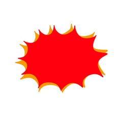 Red Comic Burst/Splash Sticker Banner