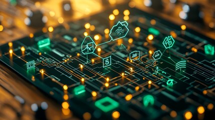 Networked Smart Home Tech Diagram