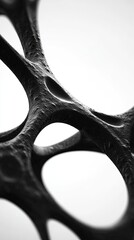 Obraz premium Abstract Black And White Organic Structure