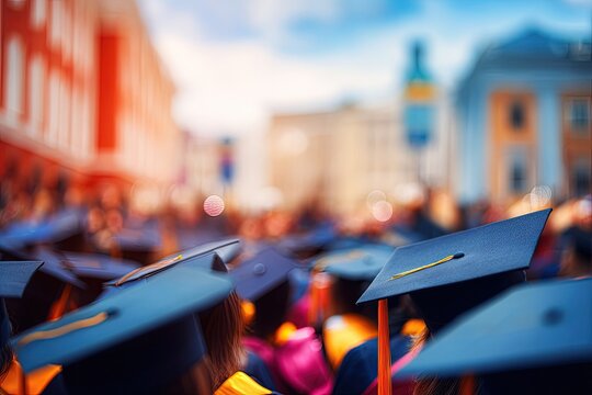 Graduation Ceremony Crowd Outdoor Photo