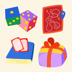 Game stationery icons and illustrations creative graphic elements ideal for web design, mobile apps, social media posts, and digital media projects.