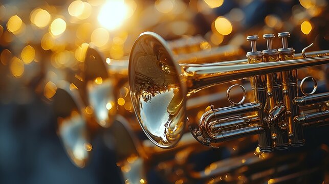 Golden trumpets at sunset concert