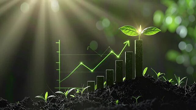 Growth and Sustainability A Visual Representation of Environmental Progress and Financial Flourishing