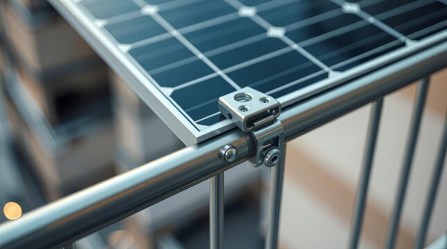 Balcony solar clamp hardware detail for secure mounting