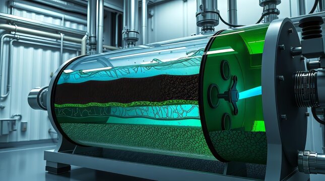 Cutaway filtration column removing pfos from contaminated water