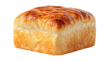 A golden brown loaf of bread with a textured top, isolated on a transparent background
