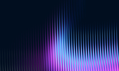 Abstract vertical lines glowing purple and blue glass texture background