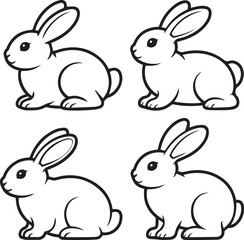 Obraz premium Easter Bunny or Pet Rabbit DrawingPrint