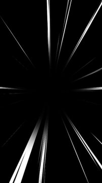 Comic Light Speed Lines, Anime speed line background animation Moving on dark background. Full HD. 4K