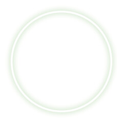 Glowing white ring isolated on transparent background