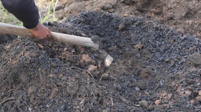 Demonstrates the process of biochar activation, enhancing its nutrient absorption, improving soil fertility, promoting sustainable agriculture and supporting eco-friendly farming.