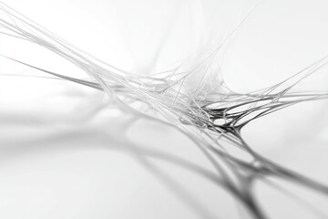 Abstract Network Design With Gray Lines And White Background