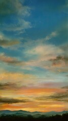 Sunset Sky Painting With Dramatic Hues