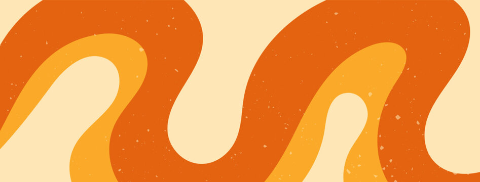 Groovy warm color horisontal wavy background. 