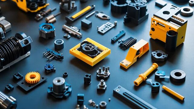 Assorted 3D printed components