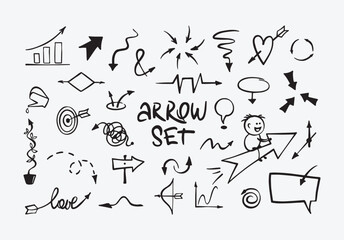 Cheerful Hand Drawn Arrow Collection