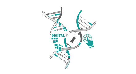 Safeguarding digital innovation with modern DNA security, highlighting data protection and access control for cutting-edge technology solutions