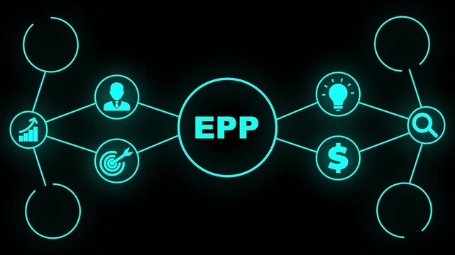 Digital Network Connections with EPP. Business, Technology, Internet and network concept.
