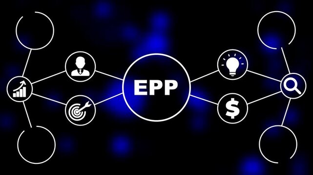 Digital Network Connections with EPP. Business, Technology, Internet and network concept.