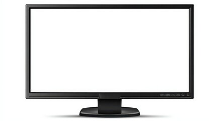 Black Monitor With Empty White Screen
