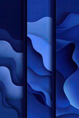 Dark Blue Abstract Papercut Design Backgrounds
