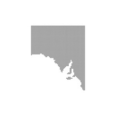 South Australia map dot halftones vector. Australia country map for travel and design presentation