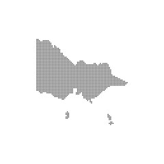 Victoria map dot halftones vector. Australia country map for travel and design presentation