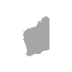 Western Australia map dot halftones vector. Australia country map for travel and design presentation