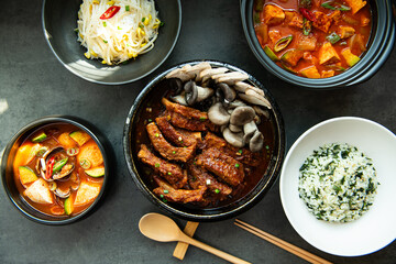 A Hearty and Authentic Korean Dinner Spread