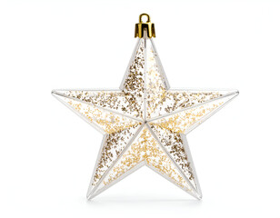 Fototapeta premium Elegant Star Ornament with Golden Glitter for Festive Holiday Decor