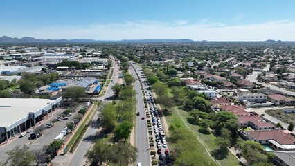 Gaborone traffic highway and streets in Botswana, Africa